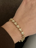 Gold Cutout Star Motif Cz Accent Tennis Bracelet wholesale jewelry BRACELETS  Catwalk Jewellery Europe