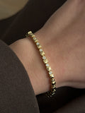 Gold Pyramid Stud And Cz Station Bracelet wholesale jewelry BRACELETS  Catwalk Jewellery Europe
