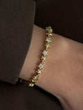 Gold Star Motif Cz Accent Tennis Bracelet wholesale jewelry BRACELETS  Catwalk Jewellery Europe