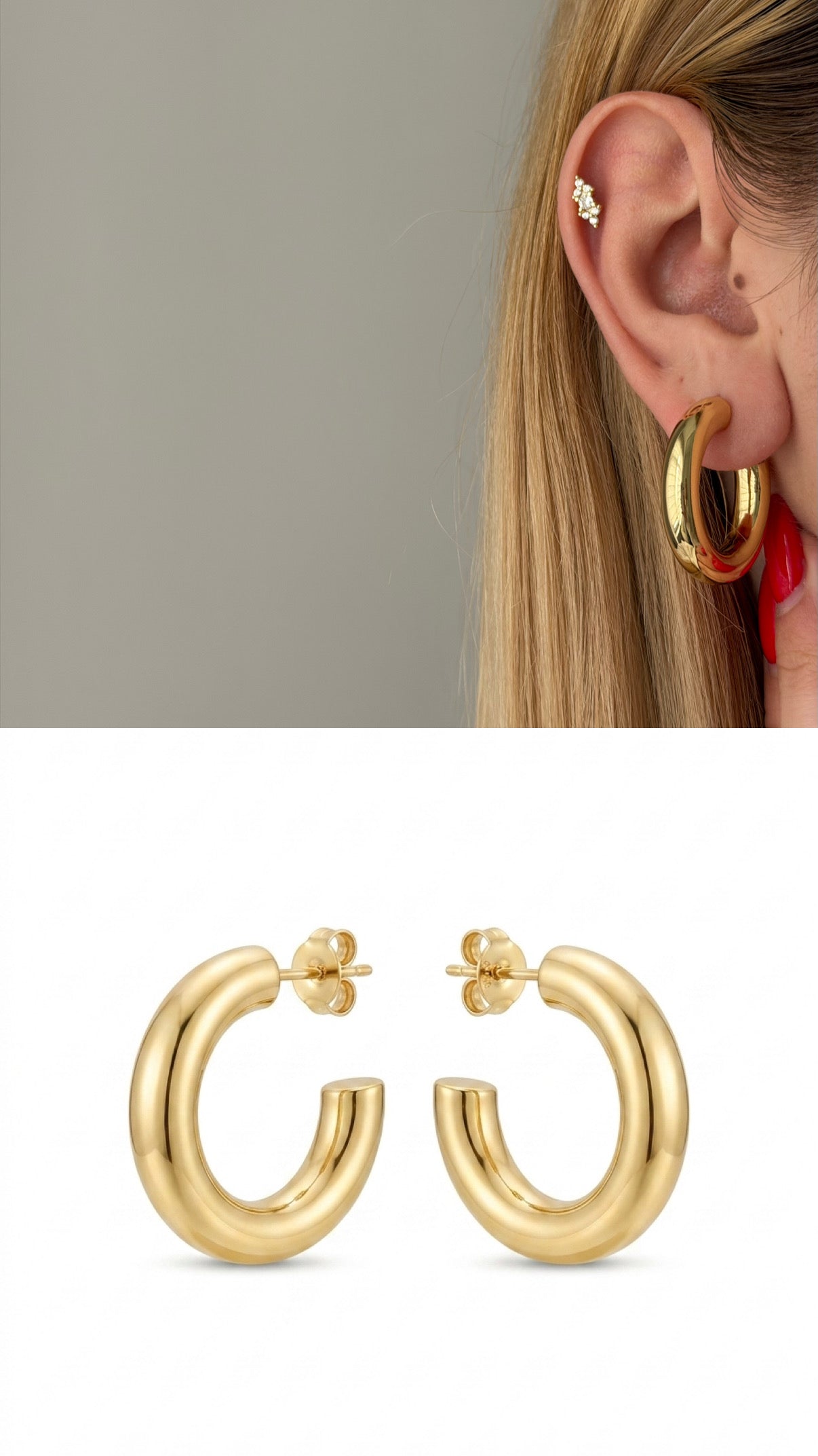 Hoop Earrings Stainless Steel Myaccessories.webp wholesale jewelry VIP 14K EARRINGS  Catwalk Jewellery Europe