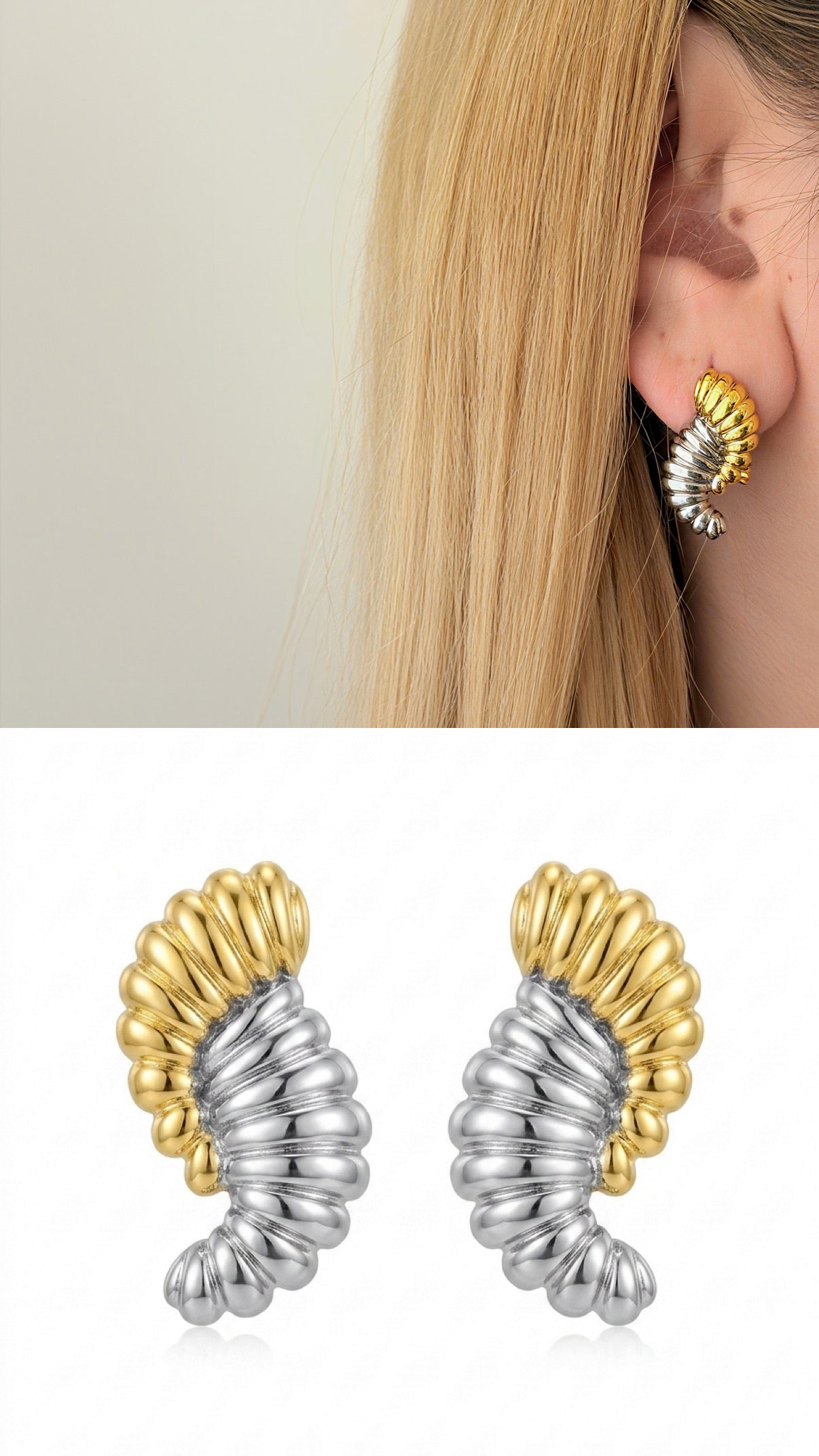 Gold Emerald Cut Cz Geo Starburst Ear Jacket Earrings wholesale jewelry VIP 14K EARRINGS  Catwalk Jewellery Europe
