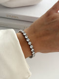 Silver Round Cut Cz Halo Tennis Bracelet wholesale jewelry BRACELETS  Catwalk Jewellery Europe