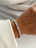 Silver Pear Cut Cz Tennis Bracelet wholesale jewelry BRACELETS  Catwalk Jewellery Europe