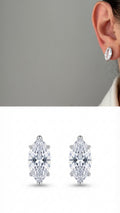 Gold Cz Pave Oval Link Stud Earrings wholesale jewelry VIP 14K EARRINGS  Catwalk Jewellery Europe
