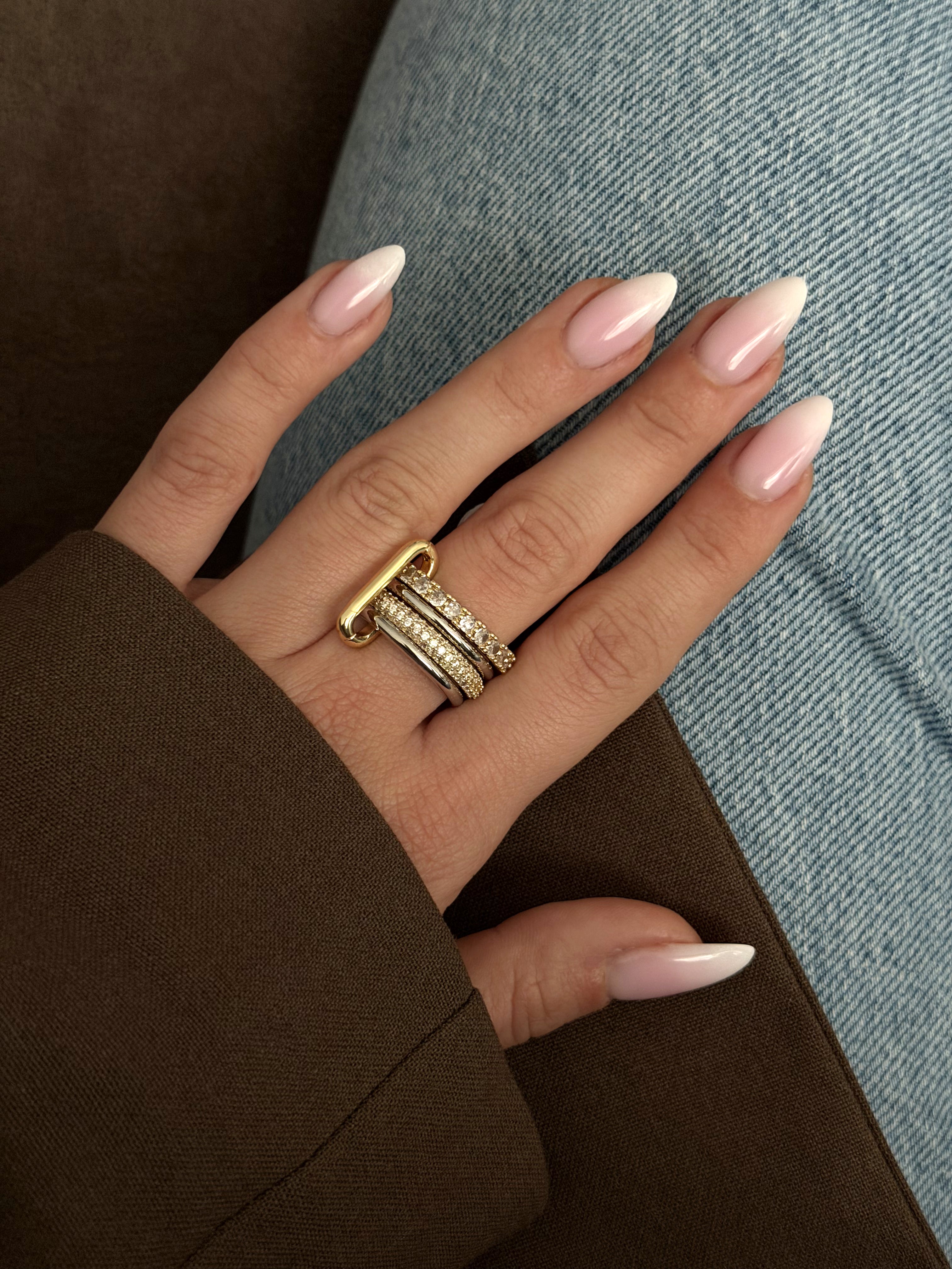 Gold Stackable Ring Stainless Steel Waterproof Trendy Wholesale Myaccessories wholesale jewelry RINGS Catwalk Jewellery Europe