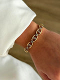 Gold Marquise Cut Cz Open Oval Link Bracelet wholesale jewelry BRACELETS  Catwalk Jewellery Europe