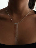 Y Necklace Stainless Steel Waterproof Layered Trendy Wholesale Myaccessories wholesale jewelry Y NECKLACE Catwalk Jewellery Europe