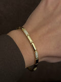 Gold Cz Pave Chevron Accent Bar Link Bracelet wholesale jewelry BRACELETS  Catwalk Jewellery Europe