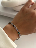 Silver Multi Color Mixed Geometric Cut Cz Station Bracelet wholesale jewelry BRACELETS  Catwalk Jewellery Europe