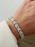 Silver Marquise Cut Cz Leaf Motif Tennis Bracelet wholesale jewelry BRACELETS  Catwalk Jewellery Europe