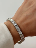Silver Large Princess Cut Cz Tennis Bracelet Alternate Angle wholesale jewelry BRACELETS  Catwalk Jewellery Europe