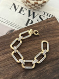 Gold Baguette Cz Accent Chunky Paperclip Link Bracelet wholesale jewelry BRACELETS  Catwalk Jewellery Europe