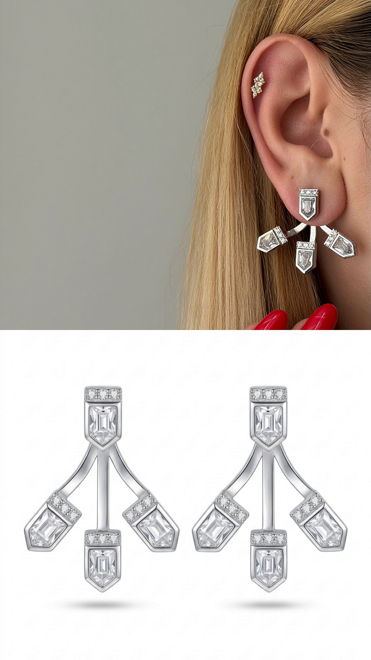 Gold Cz Pave Sunburst Fan Stud Earrings wholesale jewelry VIP 14K EARRINGS  Catwalk Jewellery Europe