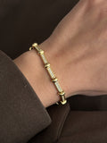 Gold Cz Pave Cylinder Bar Link Bracelet wholesale jewelry BRACELETS  Catwalk Jewellery Europe