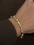 Gold Round Cz Tubogas Stretch Link Bracelet wholesale jewelry BRACELETS  Catwalk Jewellery Europe
