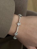 Silver Cz Pave Star Motif Station Bar Bracelet wholesale jewelry BRACELETS  Catwalk Jewellery Europe