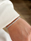 Silver Princess Cut Cz Delicate Tennis Bracelet wholesale jewelry BRACELETS  Catwalk Jewellery Europe