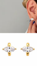 Gold Marquise Cut Cz Stud Earrings wholesale jewelry VIP 14K EARRINGS  Catwalk Jewellery Europe