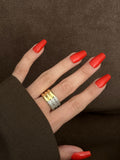 Gold Stackable Ring Stainless Steel Waterproof Trendy Wholesale Myaccessories wholesale jewelry RINGS Catwalk Jewellery Europe