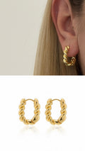 Gold Marquise Cut Cz Solitaire Huggie Earrings wholesale jewelry VIP 14K EARRINGS  Catwalk Jewellery Europe