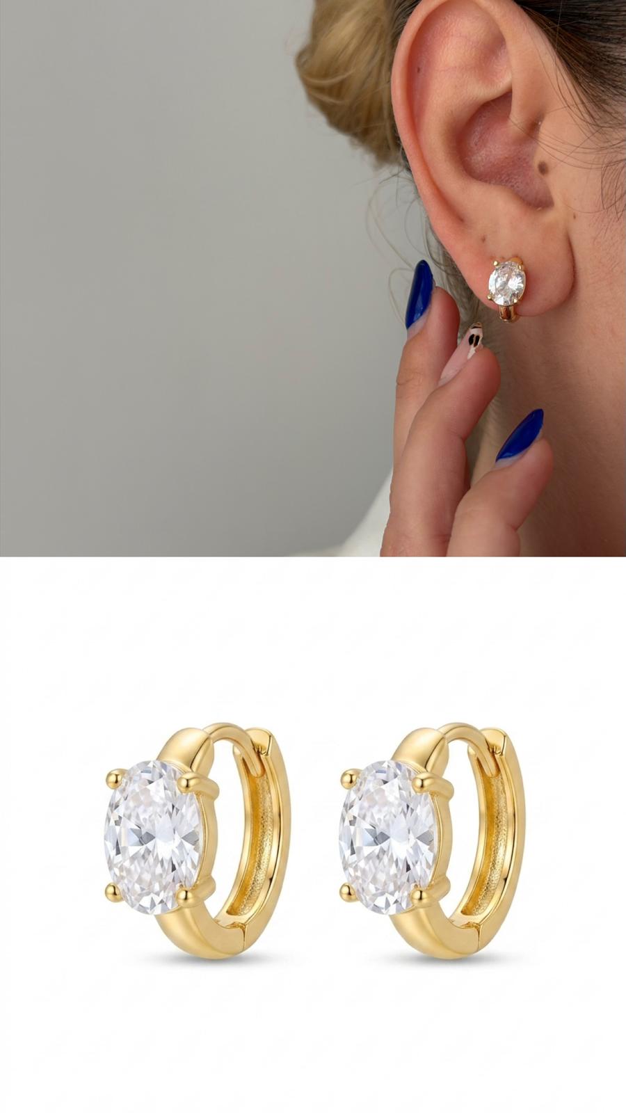 Silver Emerald Cut Green Cz Bezel Stud Earrings wholesale jewelry VIP 14K EARRINGS  Catwalk Jewellery Europe