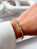 Gold Small Round Cz Tennis Bracelet Pave Buckle Clasp wholesale jewelry BRACELETS  Catwalk Jewellery Europe