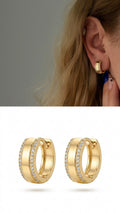 Gold Smooth Thick C Hoop Earrings Medium wholesale jewelry VIP 14K EARRINGS  Catwalk Jewellery Europe