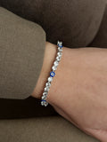 Silver Round Cut Cz Evil Eye Motif Tennis Bracelet wholesale jewelry BRACELETS  Catwalk Jewellery Europe