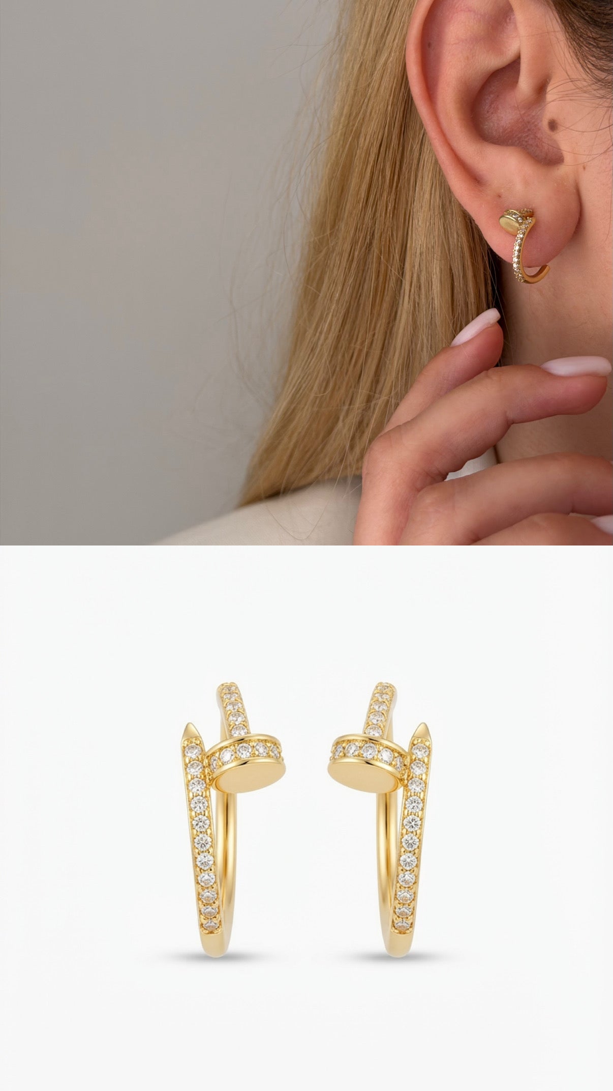 Gold Cz Pave Seahorse Stud Earrings wholesale jewelry VIP 14K EARRINGS  Catwalk Jewellery Europe