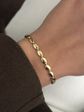 Gold Solid Coffee Bean Link Bracelet wholesale jewelry BRACELETS  Catwalk Jewellery Europe