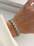 Silver Marquise Cut Cz Halo Tennis Bracelet wholesale jewelry BRACELETS  Catwalk Jewellery Europe