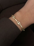 Gold Cz Pave Evil Eye Motif Station Bracelet wholesale jewelry BRACELETS  Catwalk Jewellery Europe