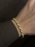 Gold Cz Pave Wavy S Link Tennis Bracelet wholesale jewelry BRACELETS  Catwalk Jewellery Europe